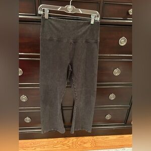 Aerie Black Crop Flare Leggings